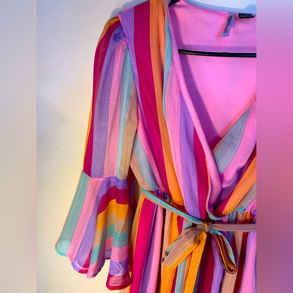 Multicolor Stripe Flowy Dress - Picture 5 of 6